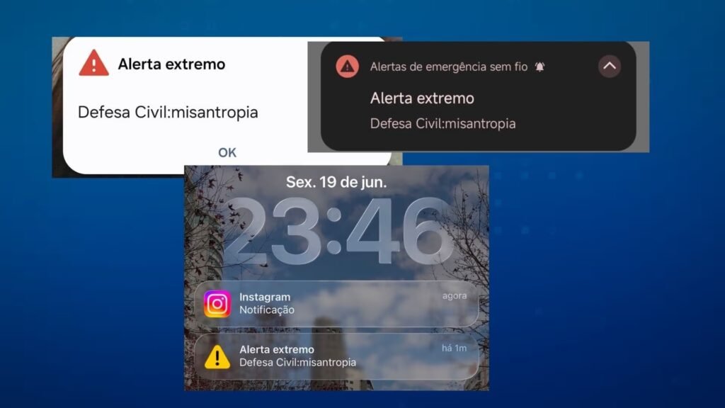 Alerta falso com palavra “misantropia” é enviado para celulares em vários estados; Defesa Civil investiga possível invasão